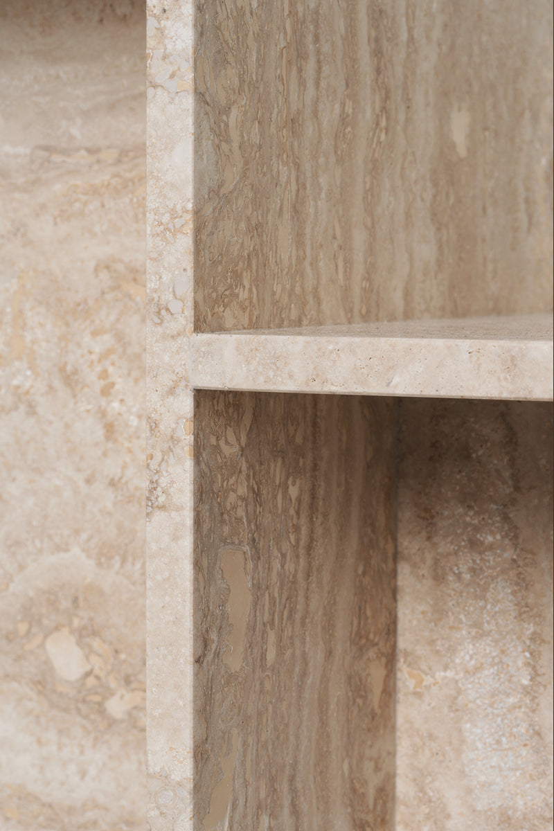 Travertine Side Table