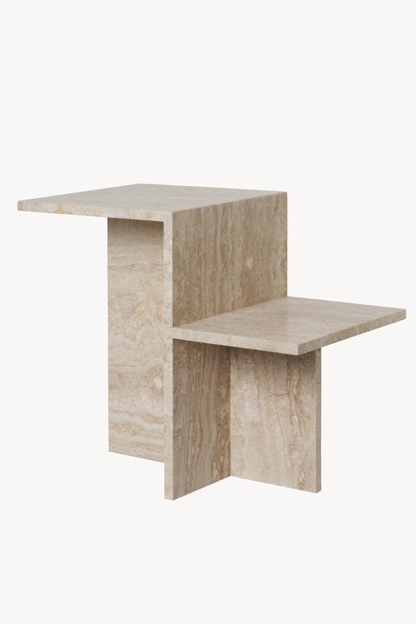 Travertine Side Table