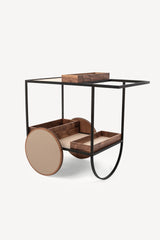 Leather Bar Cart Trolley